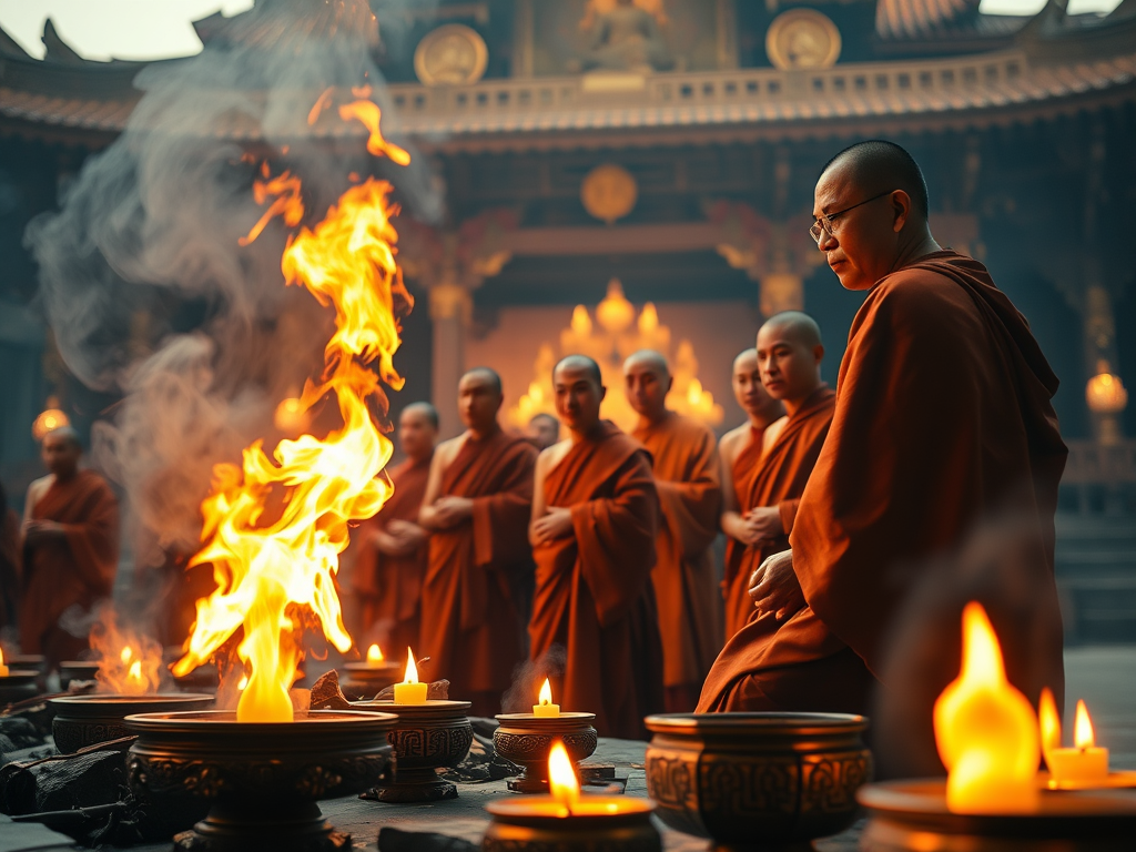 How Powerful Are Buddhist Fire Rituals and Oil-Offering Ceremonies?