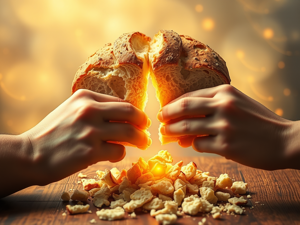 「パンを裂いて与えよ」